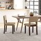 Costway Wooden Dining Chair Set of 2/4 with Acacia Wood Frame Padded Seat & Back Home Beige